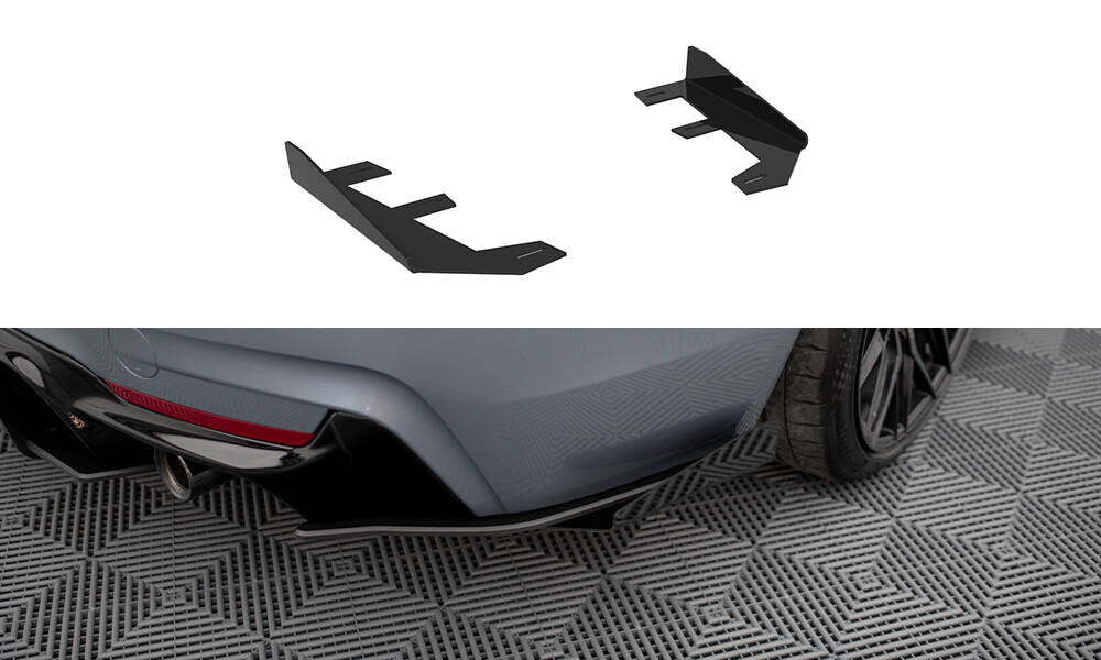 Diffusor Flaps passend für BMW 4er35i Coupe M-Paket F32 schwarz Hochglanz