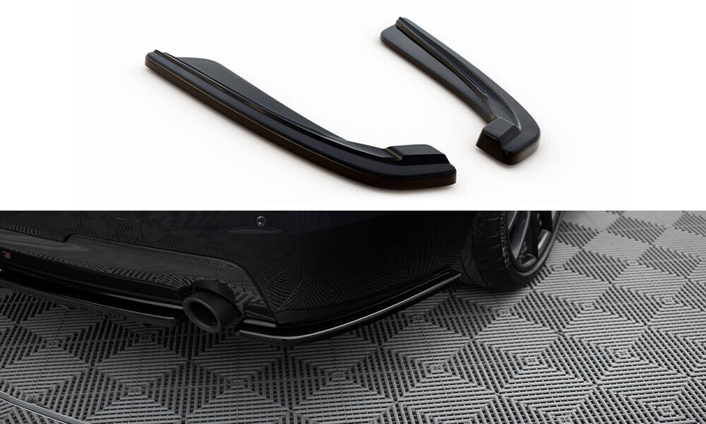 Diffusor Flaps passend für BMW 5er M-Paket Limousine /Touring F10/F11 (mit zwei Einzel Endstücken) schwarz Hochglanz