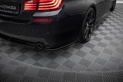Diffusor Flaps passend für BMW 5er M-Paket Limousine /Touring F10/F11 (mit zwei Einzel Endstücken) schwarz Hochglanz