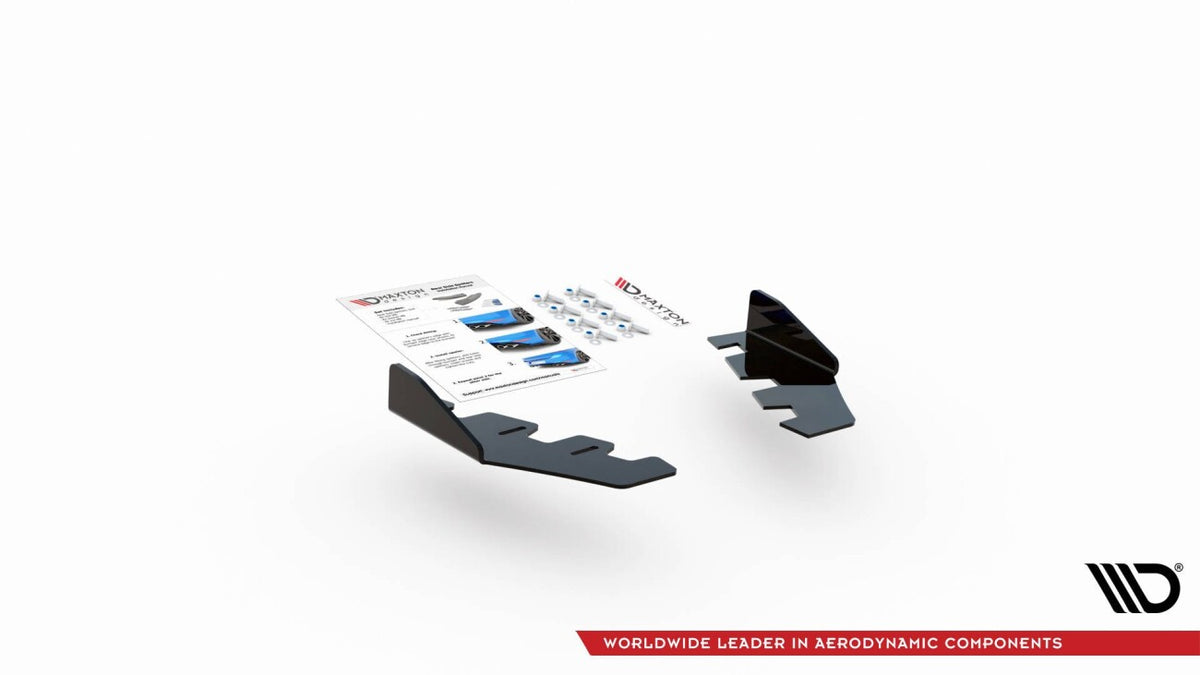 Diffusor Flaps passend für BMW M135i F20 schwarz Hochglanz