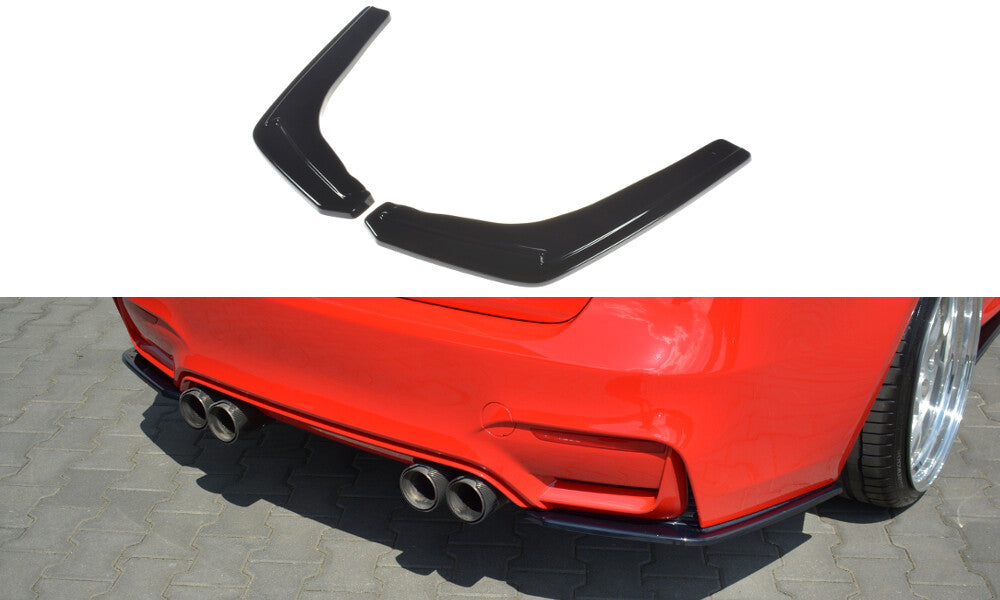 Diffusor Flaps passend für BMW M3 F80 schwarz Hochglanz
