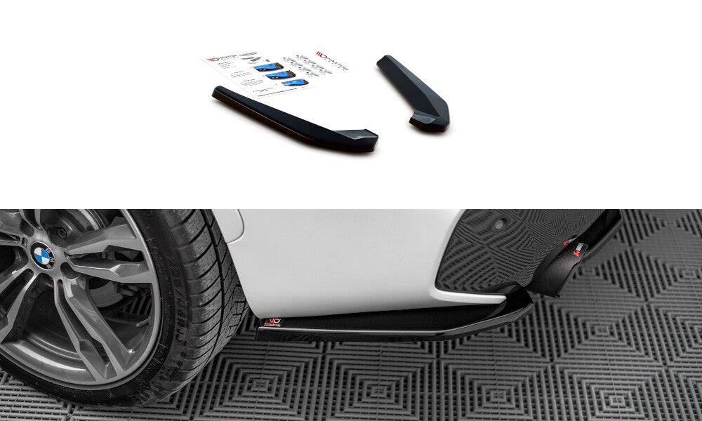 Diffusor Flaps passend für BMW X1 M-Paket F48 / F48 FL schwarz Hochglanz