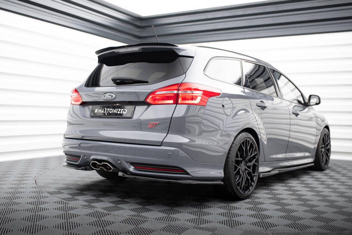 Diffusor Flaps passend für Ford Focus ST Kombi Mk3 / Mk3 FL schwarz Hochglanz