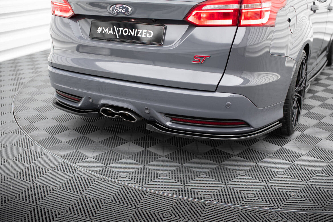 Diffusor Flaps passend für Ford Focus ST Kombi Mk3 / Mk3 FL schwarz Hochglanz