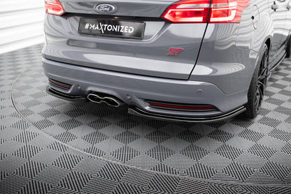 Diffusor Flaps passend für Ford Focus ST Kombi Mk3 / Mk3 FL schwarz Hochglanz