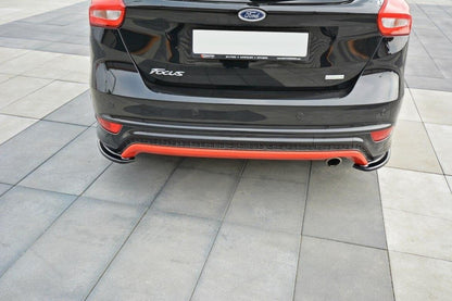 Diffusor Flaps passend für Ford Focus ST-Line Mk3 FL schwarz Hochglanz