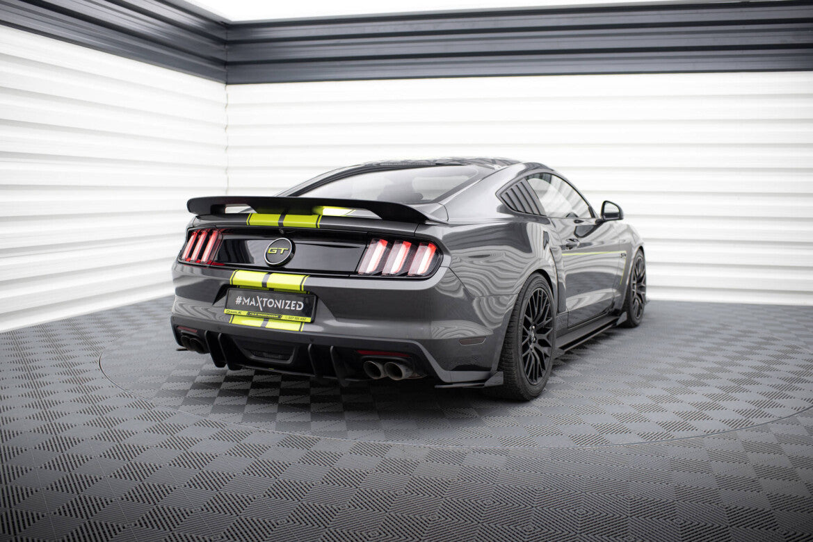 Diffusor Flaps passend für Ford Mustang GT Mk6 schwarz Hochglanz