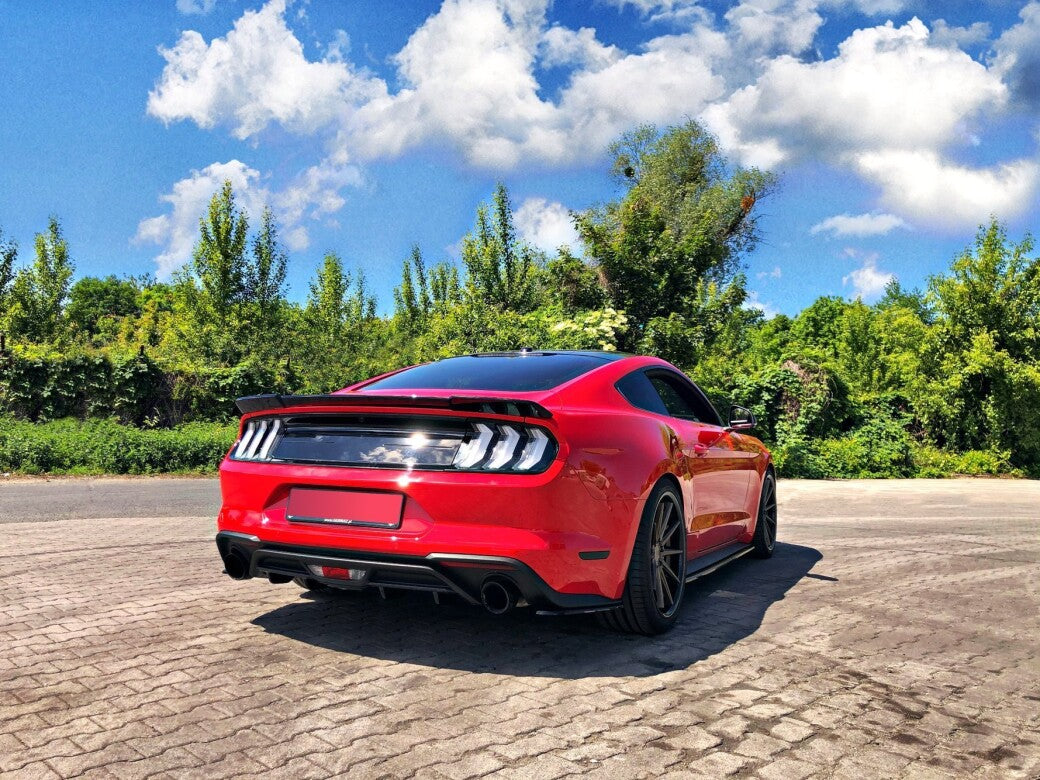 Diffusor Flaps passend für Ford Mustang Mk. 6 FL schwarz Hochglanz