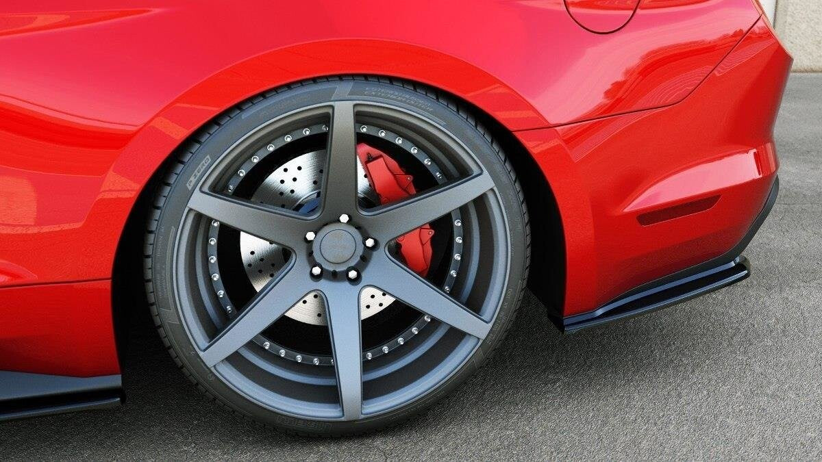 Diffusor Flaps passend für Ford Mustang Mk6 schwarz Hochglanz