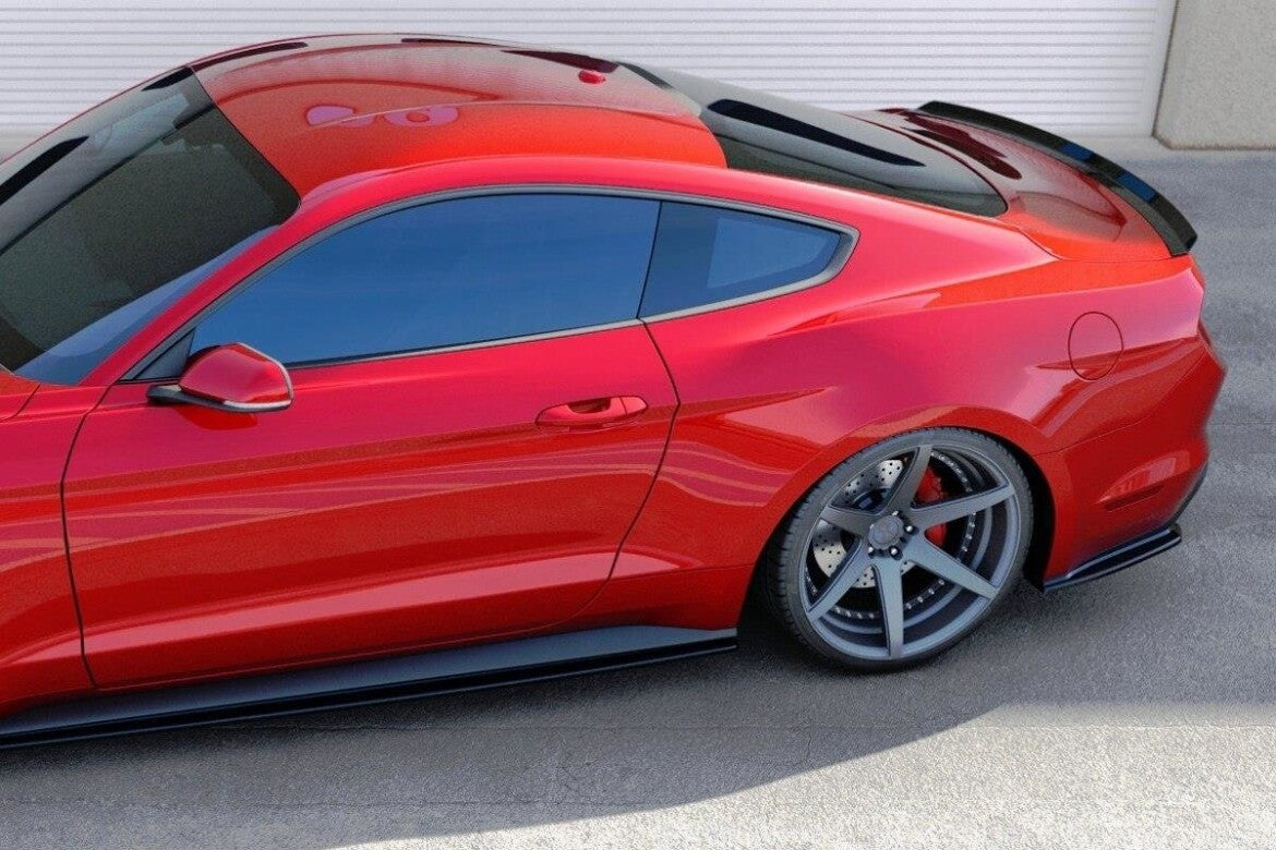 Diffusor Flaps passend für Ford Mustang Mk6 schwarz Hochglanz