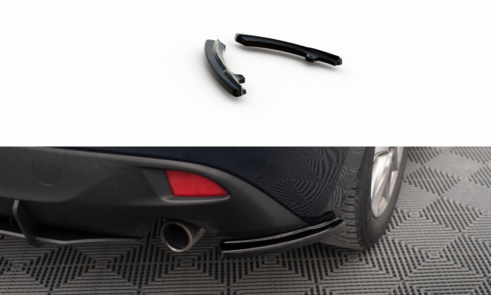 Diffusor Flaps passend für Mazda 3 Mk3 schwarz Hochglanz