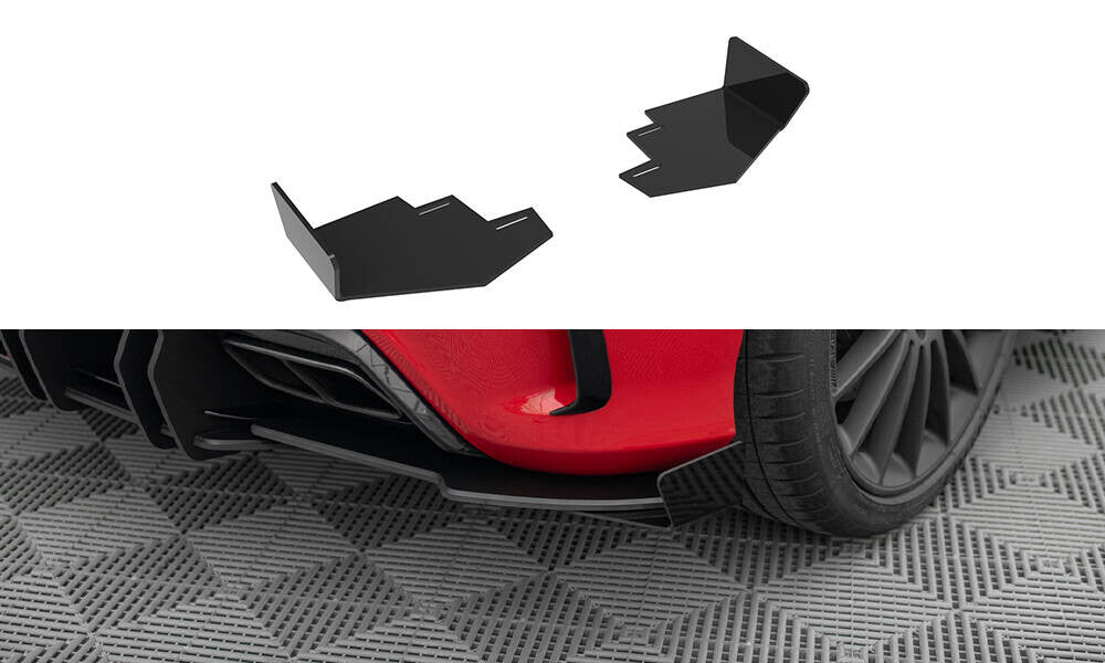 Diffusor Flaps passend für Mercedes A 45 AMG W176 FL schwarz Hochglanz