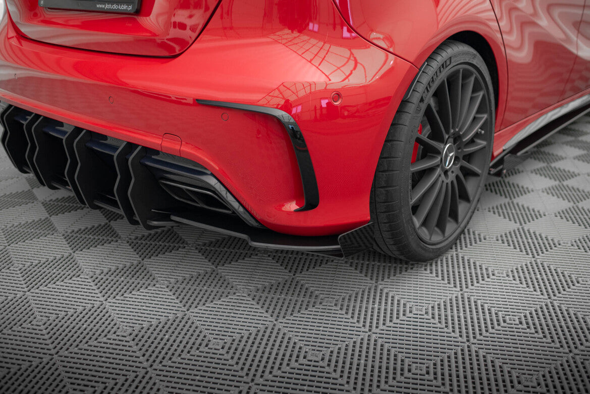 Diffusor Flaps passend für Mercedes A 45 AMG W176 FL schwarz Hochglanz