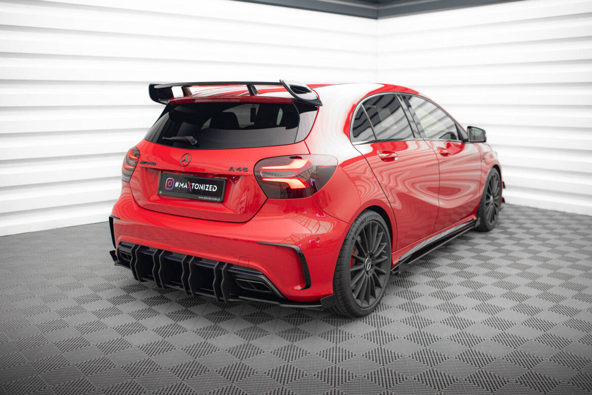 Diffusor Flaps passend für Mercedes A 45 AMG W176 FL schwarz Hochglanz