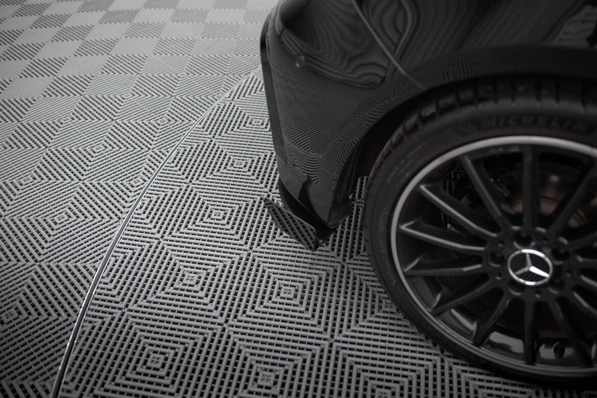 Diffusor Flaps passend für Mercedes A AMG-Line W176 FL schwarz Hochglanz