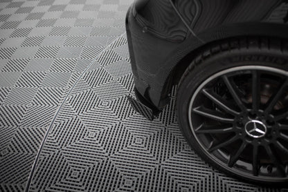 Diffusor Flaps passend für Mercedes A AMG-Line W176 FL schwarz Hochglanz
