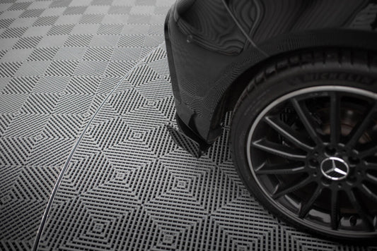 Diffusor Flaps passend für Mercedes A AMG-Line W176 FL schwarz Hochglanz