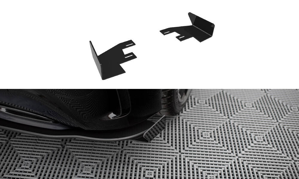 Diffusor Flaps passend für Mercedes A AMG-Line W176 FL schwarz Hochglanz