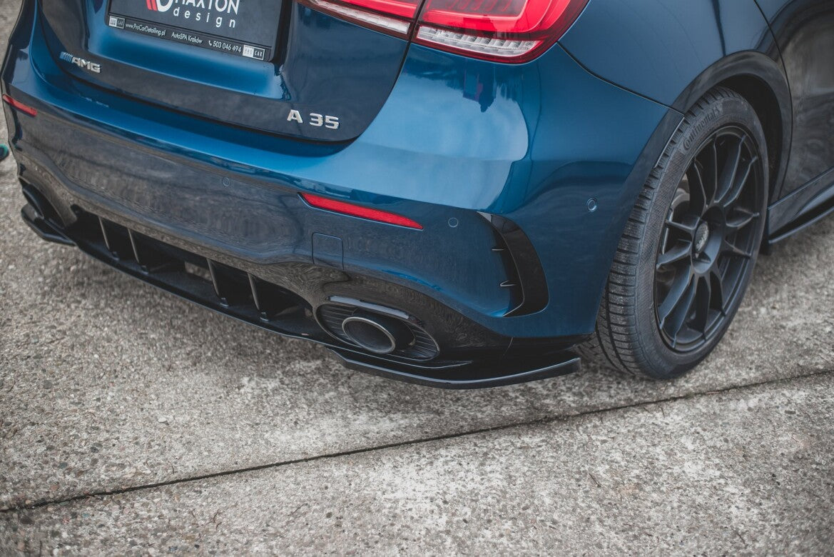 Diffusor Flaps passend für Mercedes A35 AMG Aero Hatchback W177 schwarz Hochglanz