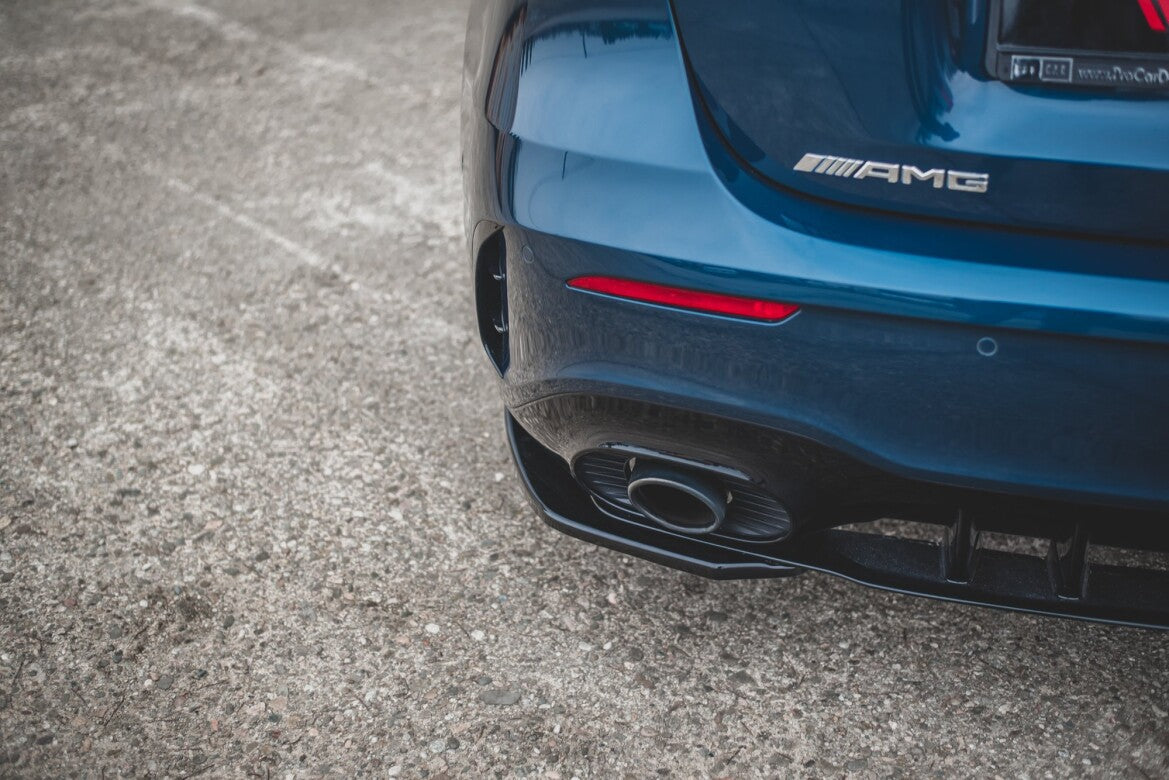 Diffusor Flaps passend für Mercedes A35 AMG Aero Hatchback W177 schwarz Hochglanz