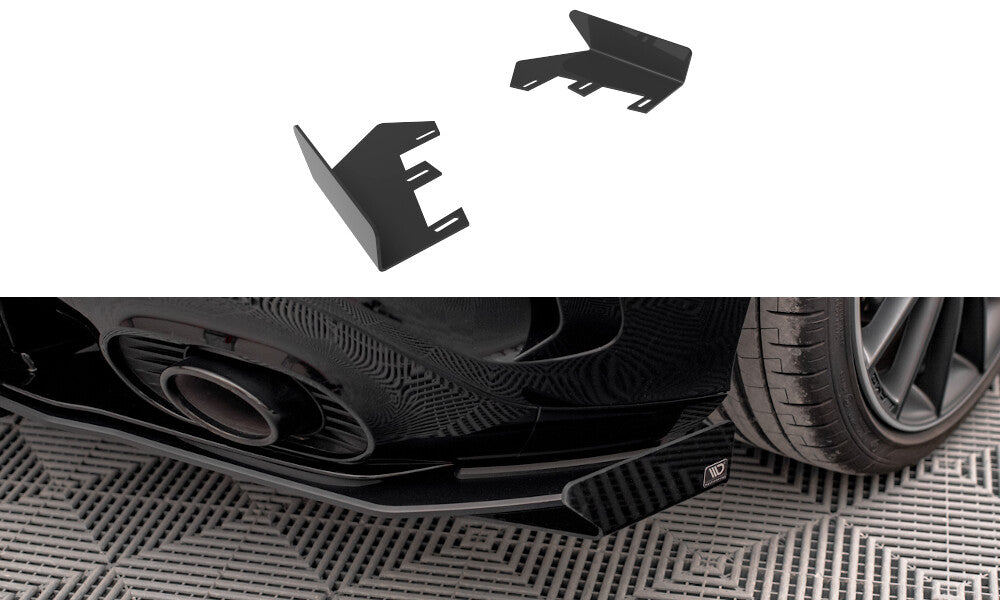 Diffusor Flaps passend für Mercedes A35 AMG Hatchback Aero Pack W177 schwarz Hochglanz