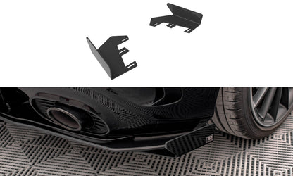 Diffusor Flaps passend für Mercedes A35 AMG Hatchback Aero Pack W177 schwarz Hochglanz