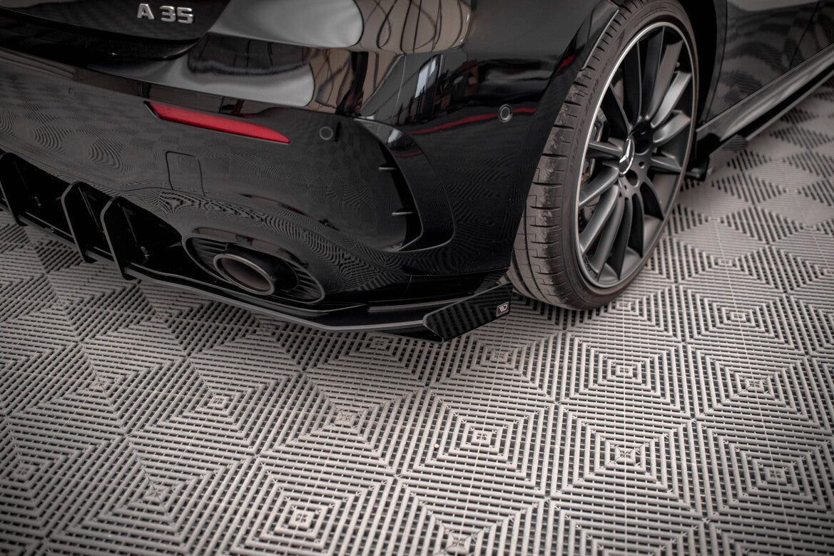 Diffusor Flaps passend für Mercedes A35 AMG Hatchback Aero Pack W177 schwarz Hochglanz