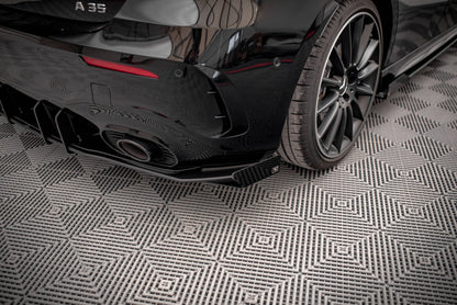Diffusor Flaps passend für Mercedes A35 AMG Hatchback Aero Pack W177 schwarz Hochglanz