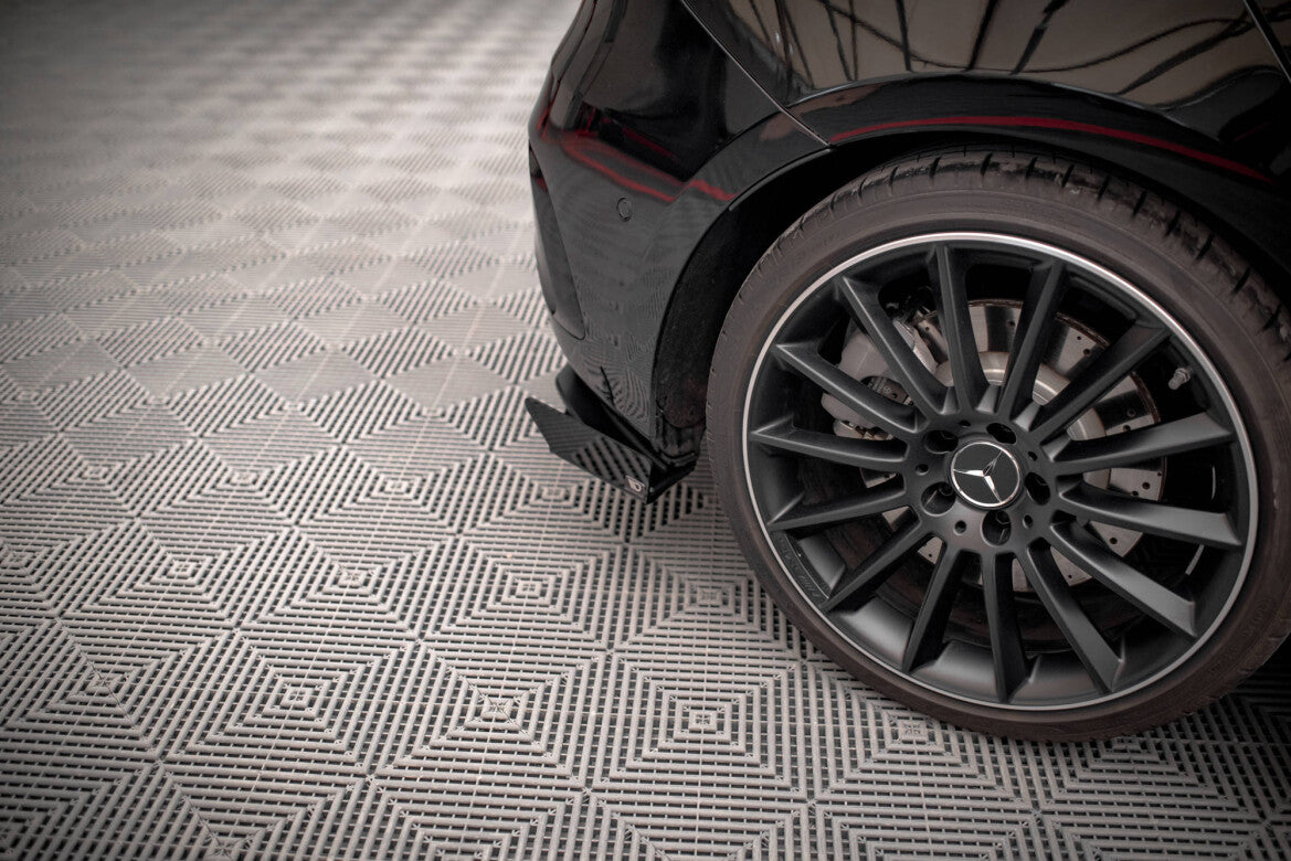 Diffusor Flaps passend für Mercedes A35 AMG Hatchback Aero Pack W177 schwarz Hochglanz