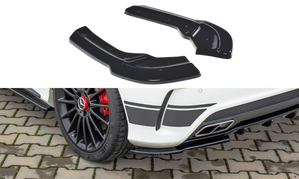 Diffusor Flaps passend für Mercedes A45 AMG W176 schwarz Hochglanz