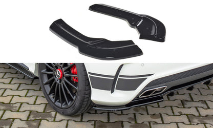 Diffusor Flaps passend für Mercedes A45 AMG W176 schwarz Hochglanz