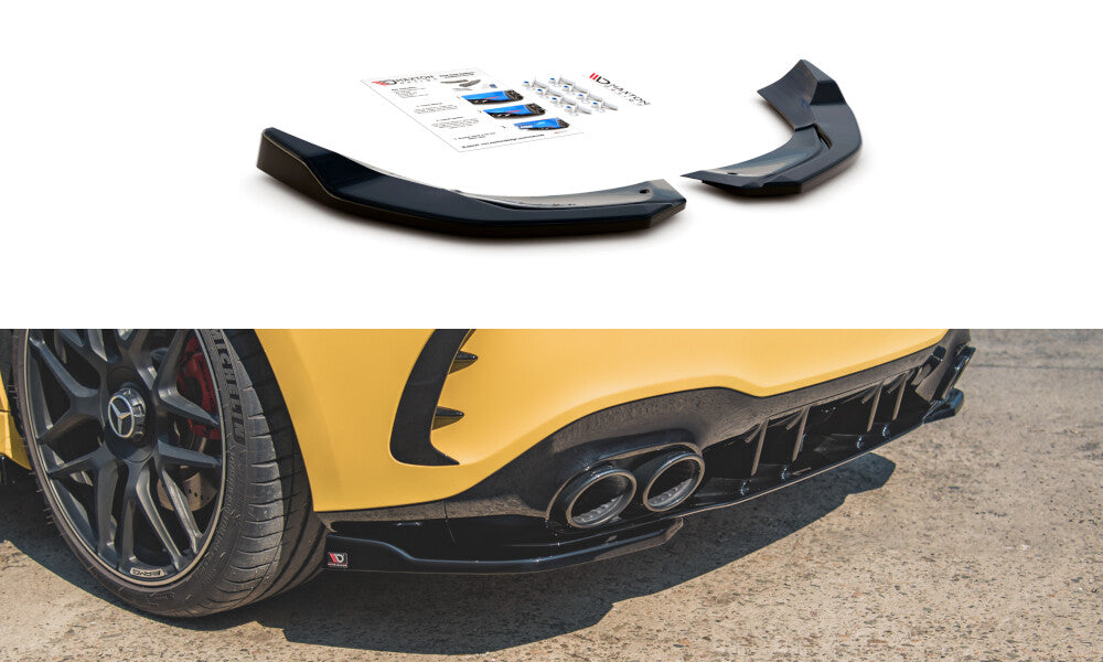 Diffusor Flaps passend für Mercedes-AMG A 45 S Aero Pack W177 schwarz Hochglanz