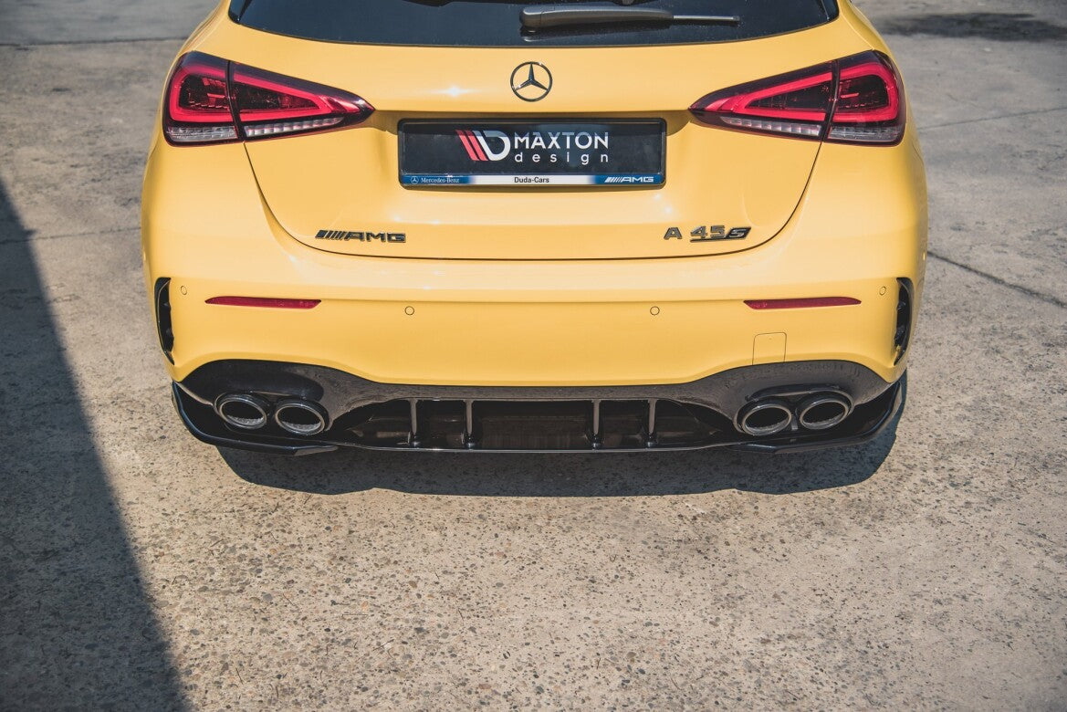 Diffusor Flaps passend für Mercedes-AMG A 45 S Aero Pack W177 schwarz Hochglanz