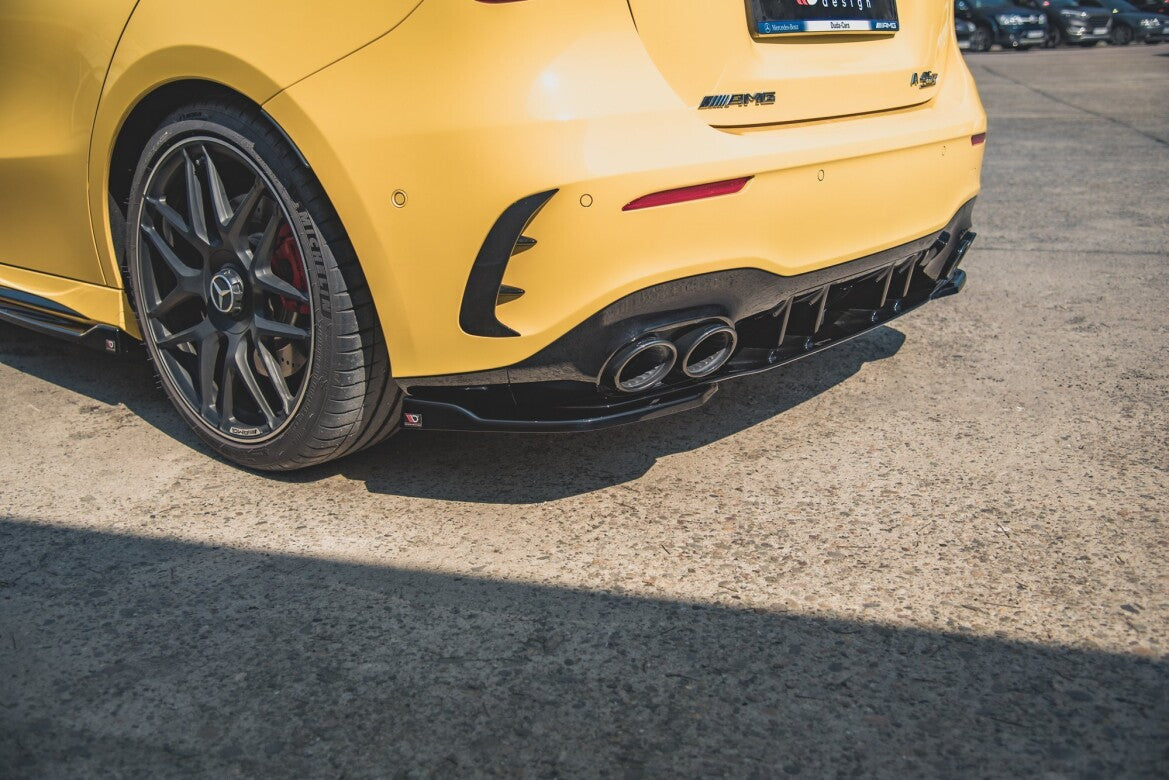 Diffusor Flaps passend für Mercedes-AMG A 45 S Aero Pack W177 schwarz Hochglanz