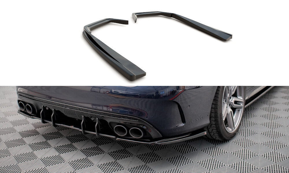 Diffusor Flaps passend für Mercedes-AMG C 43 Limousine W205 FL schwarz Hochglanz