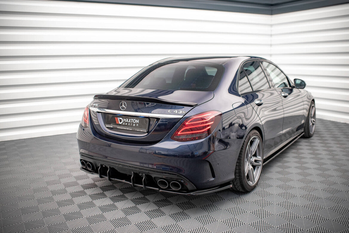 Diffusor Flaps passend für Mercedes-AMG C 43 Limousine W205 FL schwarz Hochglanz