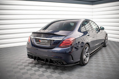 Diffusor Flaps passend für Mercedes-AMG C 43 Limousine W205 FL schwarz Hochglanz