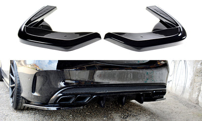 Diffusor Flaps passend für Mercedes-AMG C 43 Limousine W205 FL schwarz Hochglanz