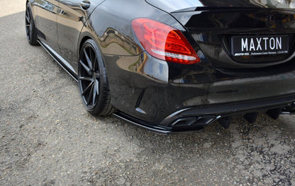 Diffusor Flaps passend für Mercedes-AMG C 43 Limousine W205 FL schwarz Hochglanz