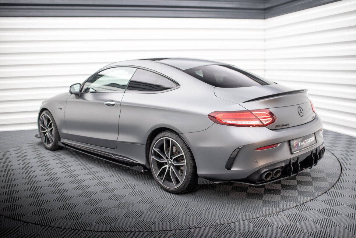 Diffusor Flaps passend für Mercedes-AMG C43 Coupe / Cabrio C205 FL / A205 FL schwarz Hochglanz