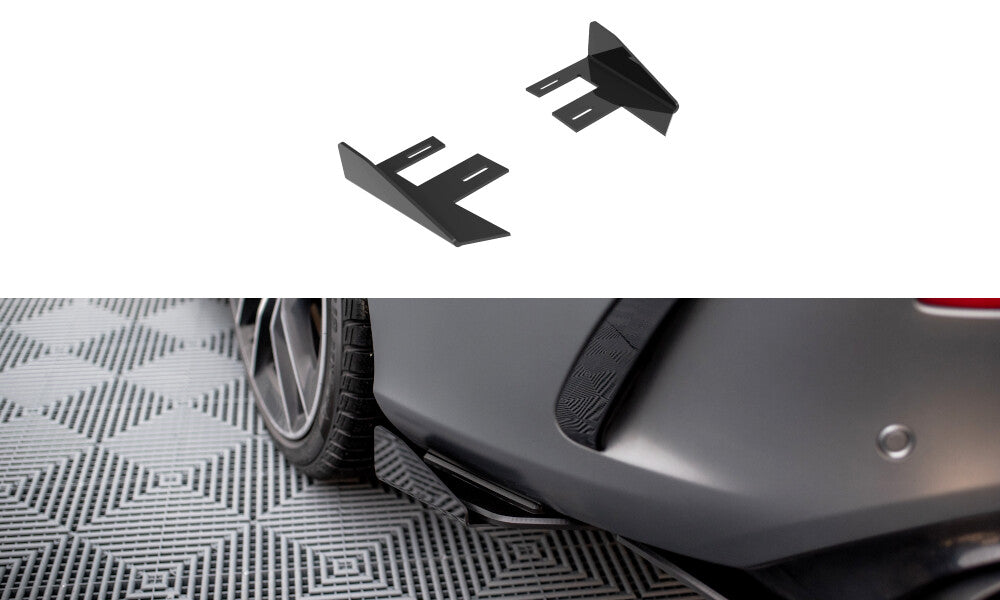 Diffusor Flaps passend für Mercedes-AMG C43 Coupe / Cabrio C205 FL / A205 FL schwarz Hochglanz