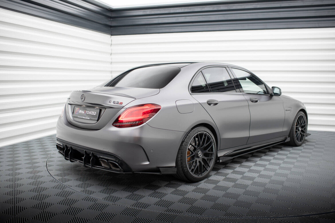 Diffusor Flaps passend für Mercedes-AMG C63 Limousine / Kombi W205 FL schwarz Hochglanz