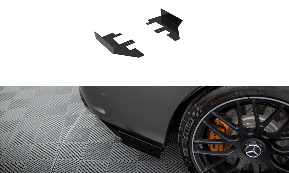 Diffusor Flaps passend für Mercedes-AMG C63 Limousine / Kombi W205 FL schwarz Hochglanz
