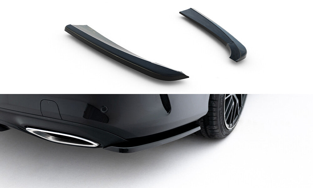 Diffusor Flaps passend für Mercedes- BENZ C-Klasse W205 Coupe AMG-LINE schwarz Hochglanz
