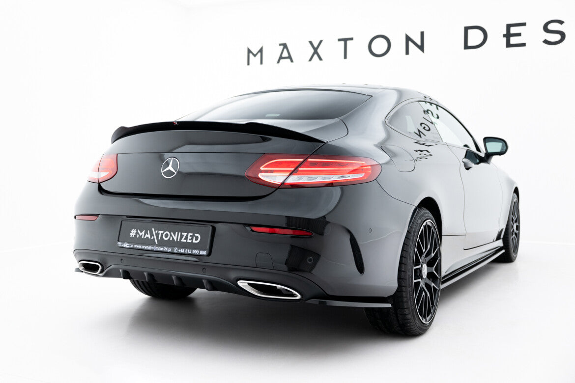 Diffusor Flaps passend für Mercedes- BENZ C-Klasse W205 Coupe AMG-LINE schwarz Hochglanz