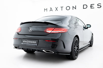 Diffusor Flaps passend für Mercedes- BENZ C-Klasse W205 Coupe AMG-LINE schwarz Hochglanz