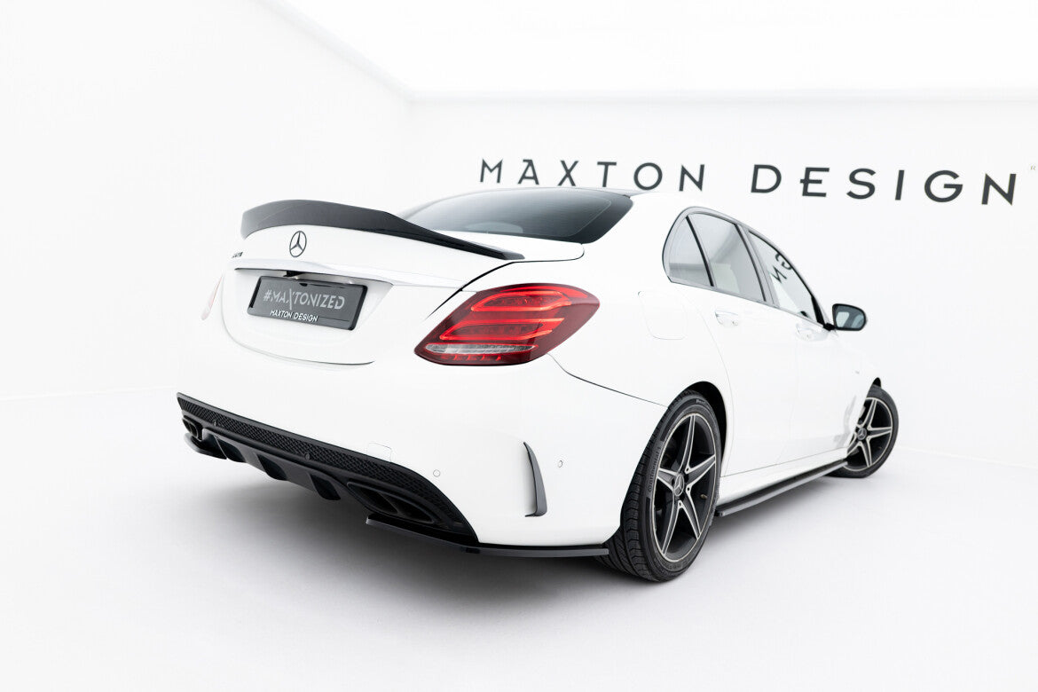 Diffusor Flaps passend für Mercedes C AMG-Line / C43 AMG Limousine W205 schwarz Hochglanz