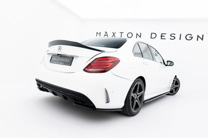Diffusor Flaps passend für Mercedes C AMG-Line / C43 AMG Limousine W205 schwarz Hochglanz