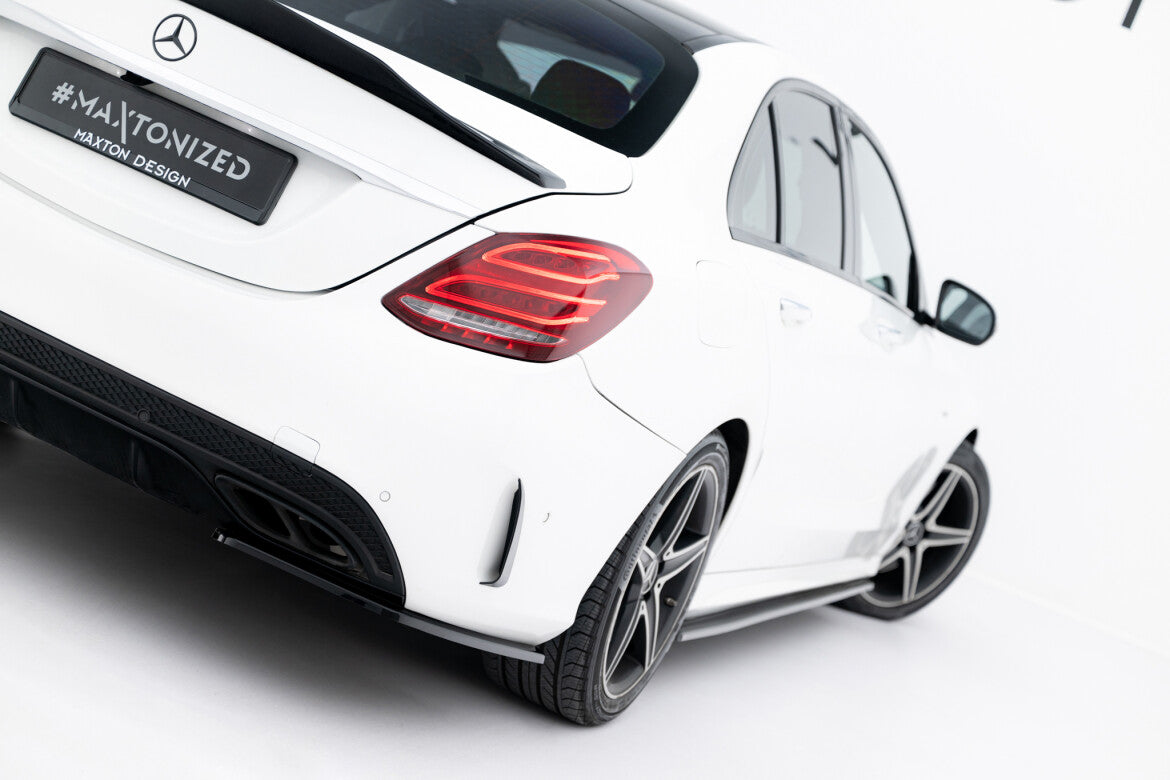 Diffusor Flaps passend für Mercedes C AMG-Line / C43 AMG Limousine W205 schwarz Hochglanz
