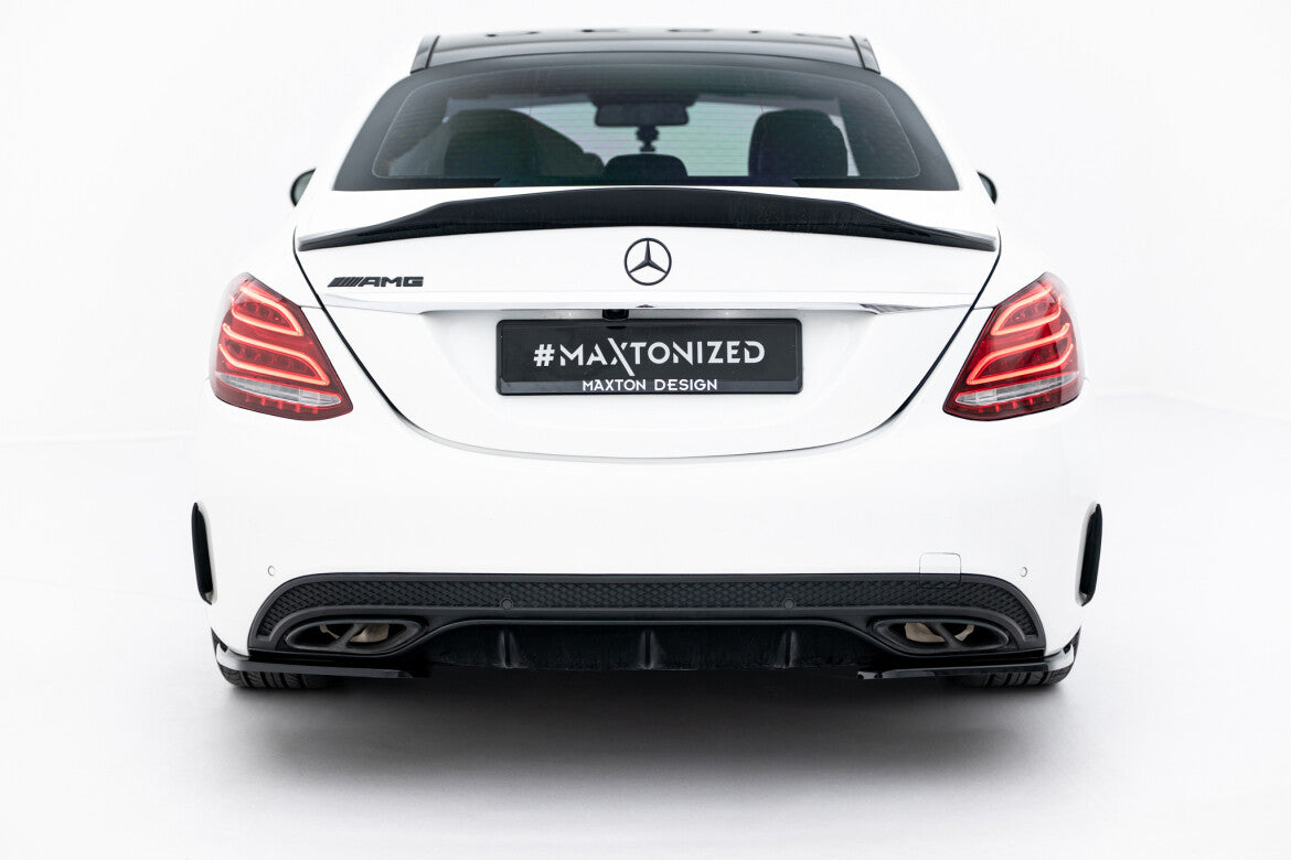 Diffusor Flaps passend für Mercedes C AMG-Line / C43 AMG Limousine W205 schwarz Hochglanz